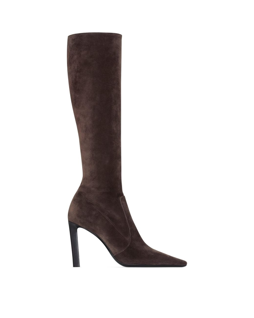 Saint Laurent Brown Leather Francoise Knee-High Boots 95