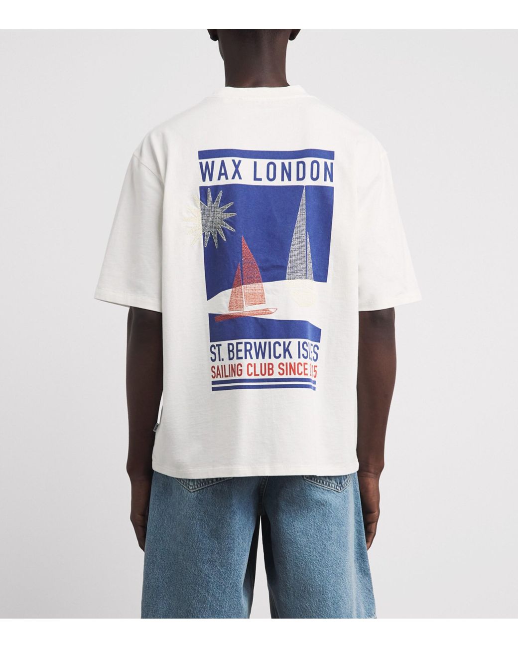 Wax London White Cotton Sailing Club Milton T-Shirt for men