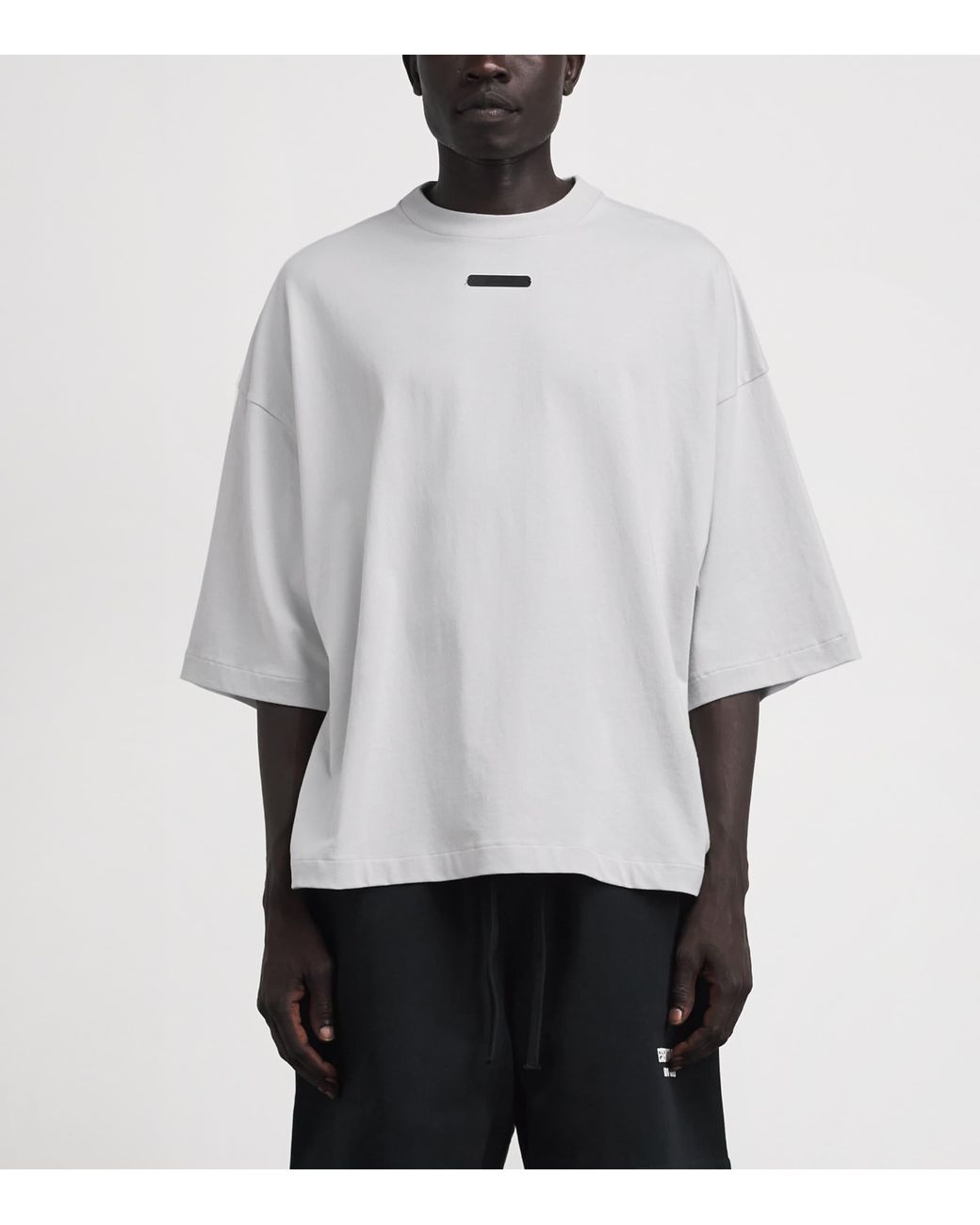 Fear Of God White Cotton Boxy Merch T-Shirt for men