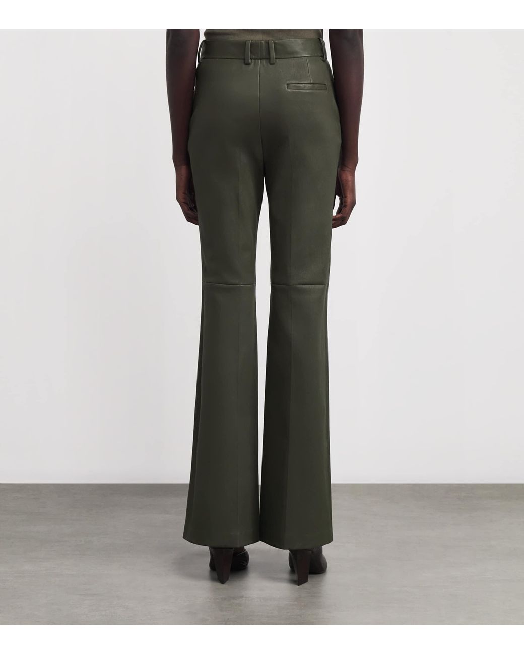 Joseph Gray Tafira Flared Leather Trousers