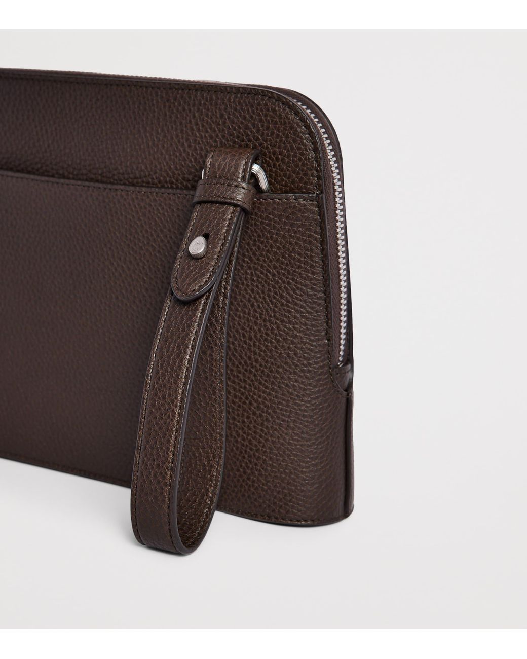Dunhill Brown Leather Bourdon 27 Pouch for men