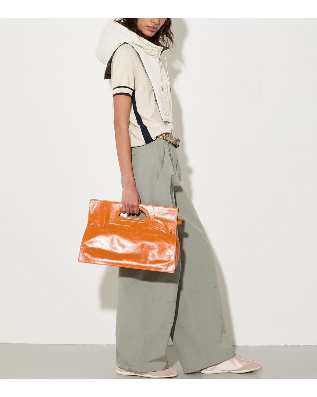 MAX&Co. White Reversible Gilet