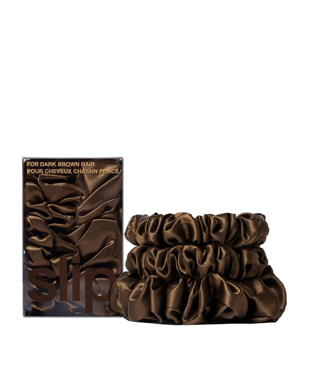 Slip Brown Silk Back To Basics Scrunchies