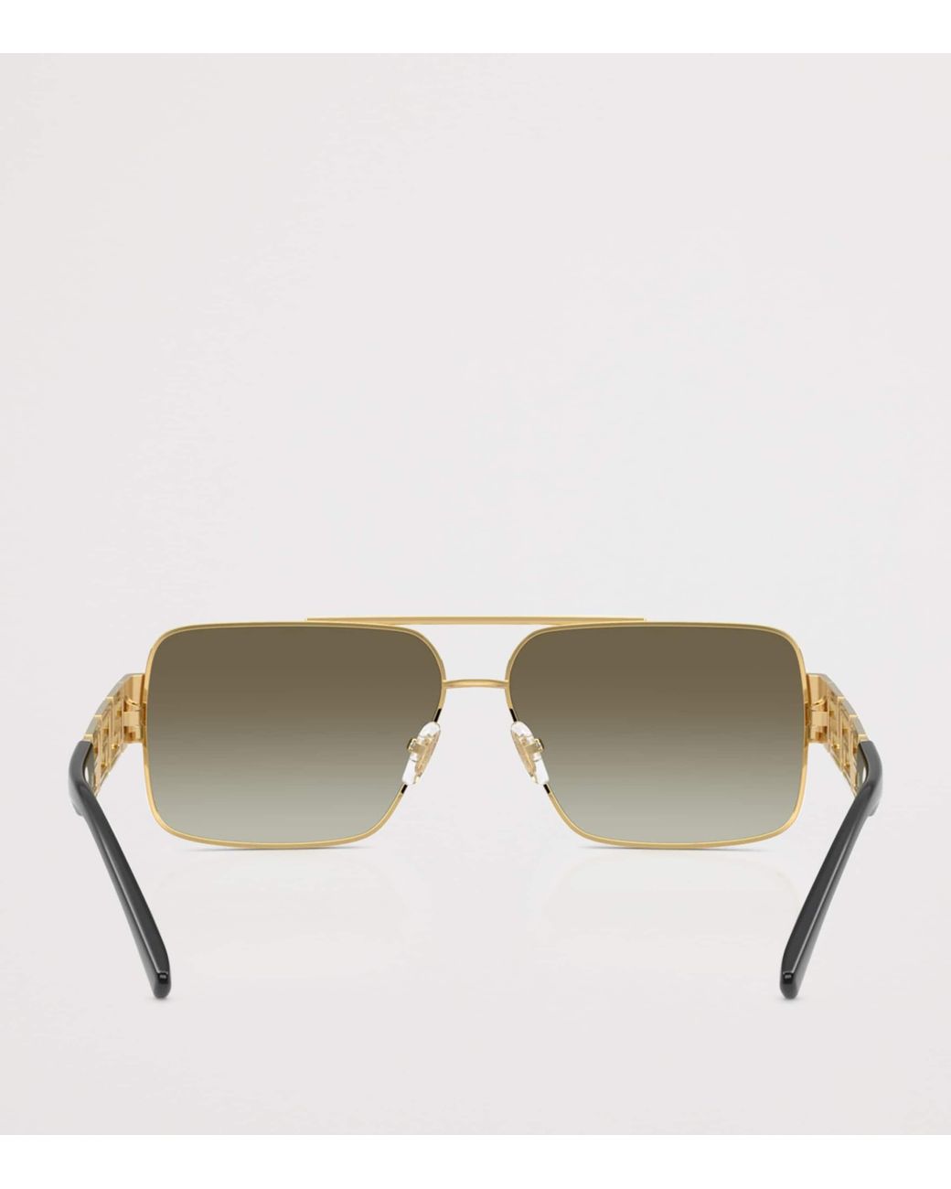 Versace Green Wire-Frame Rectangular Sunglasses for men