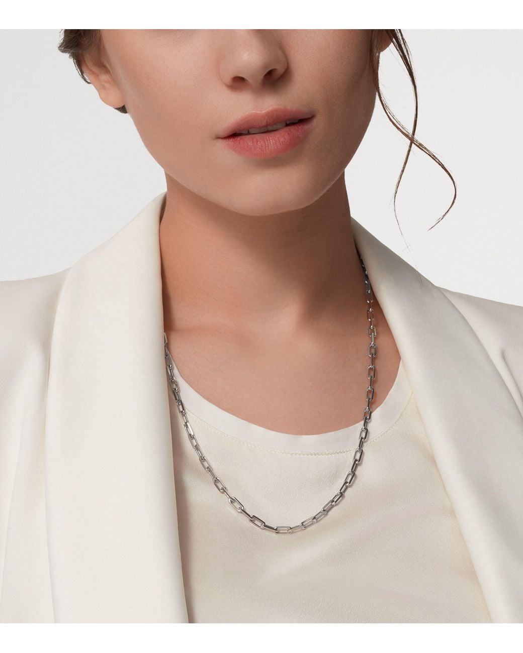 Cartier Metallic Small Santos De Chain Necklace