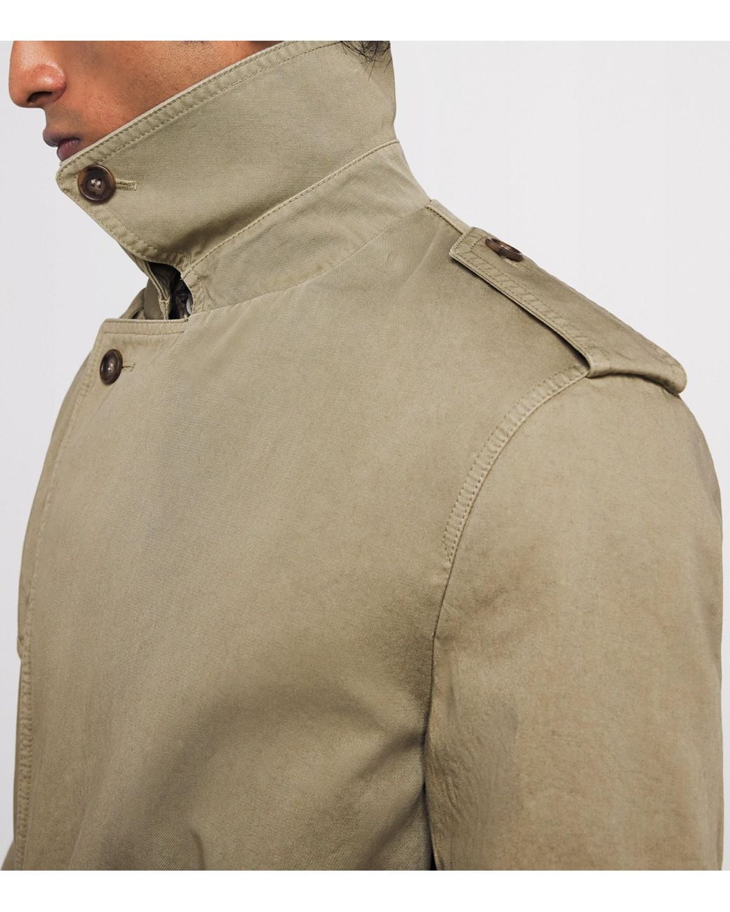 MM6 by Maison Margiela Natural Cotton Trench Coat for men