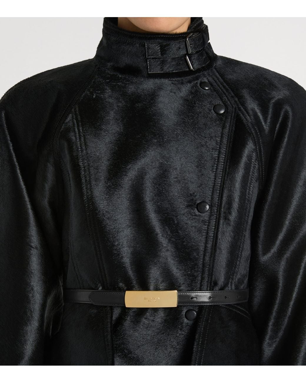 Balmain White Lambskin Belt