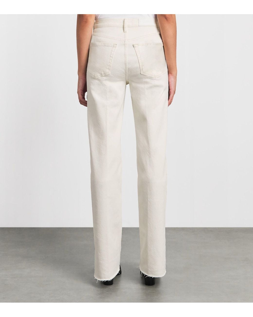 Re/done White '70S High-Rise Bootcut Jeans