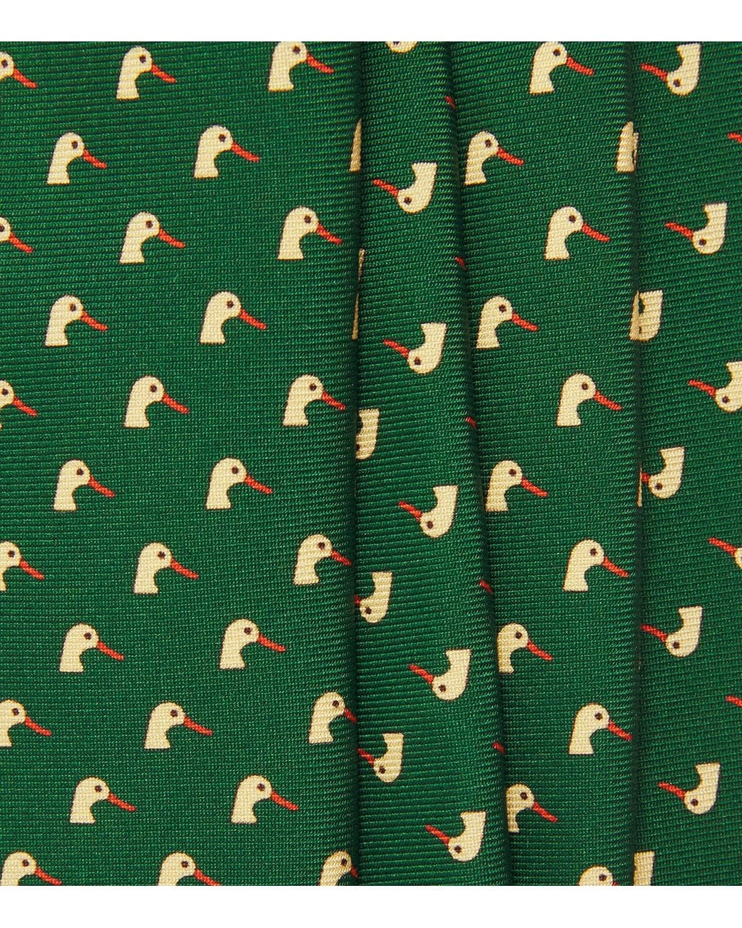 James Purdey & Sons Green Silk Dapper Duck Tie for men