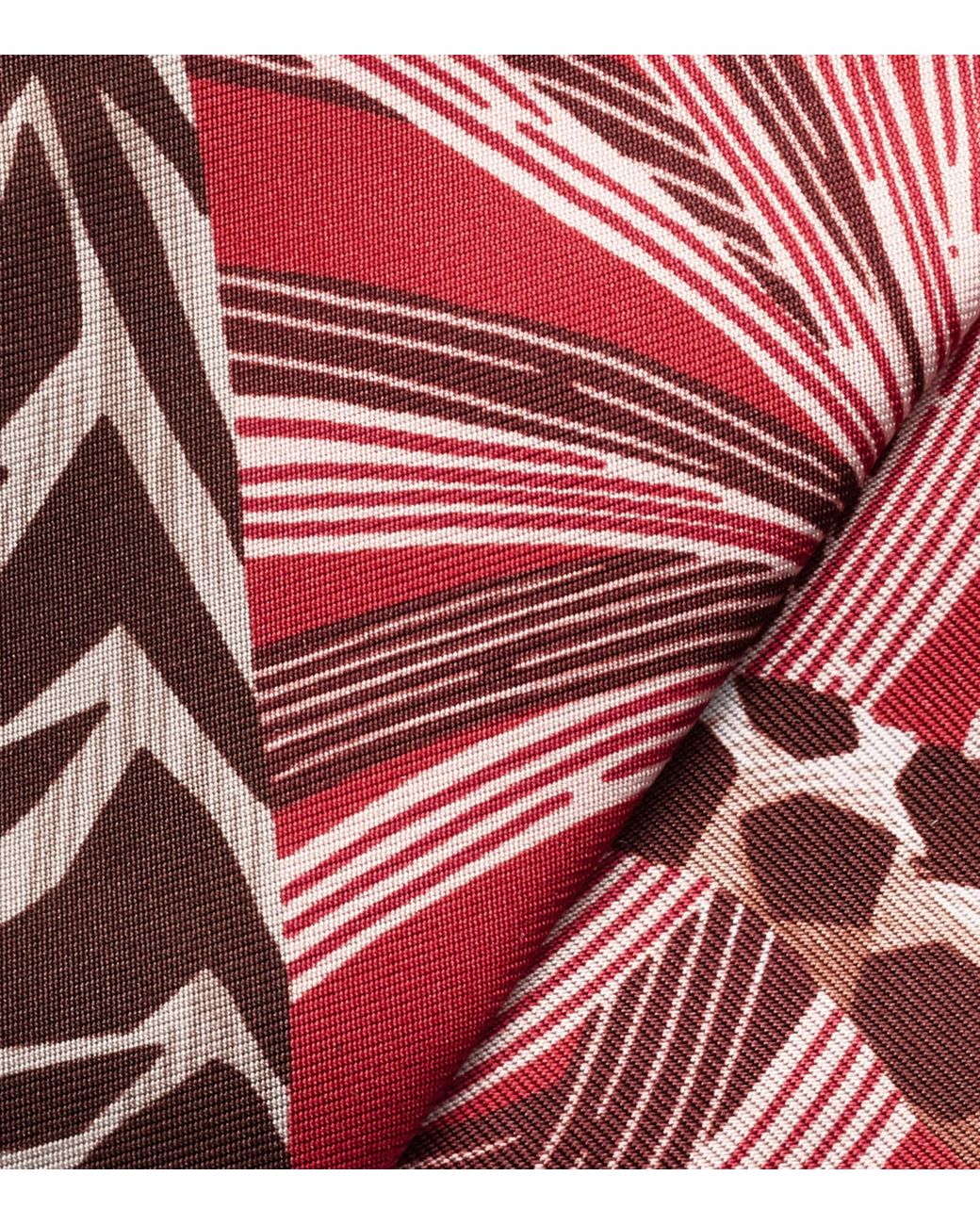 Cartier Red Silk Panthère And Tigre Scarf