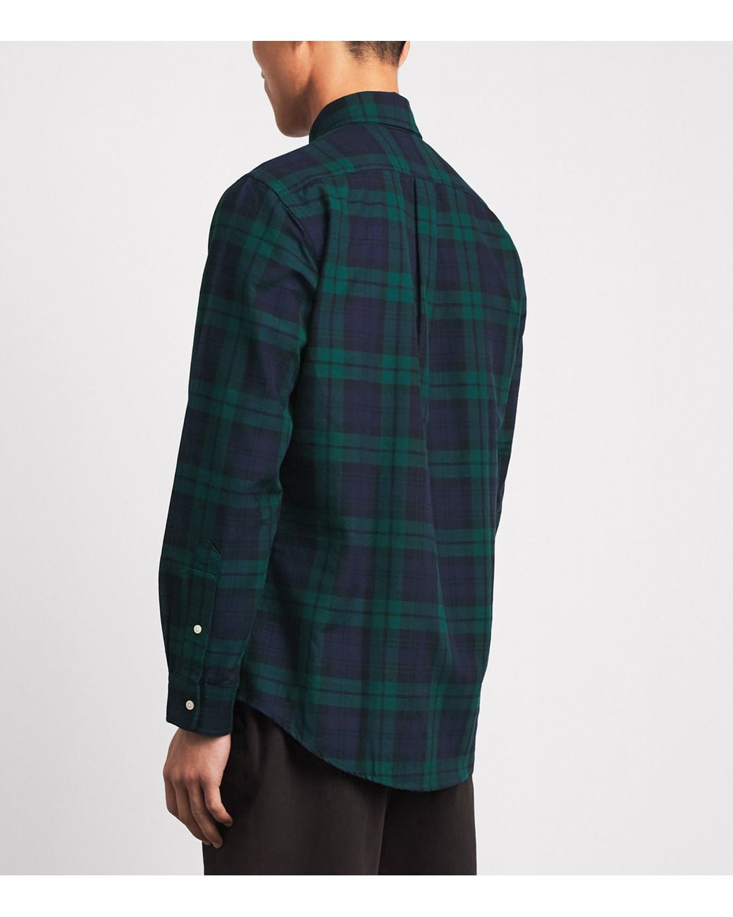 Polo Ralph Lauren Blue Cotton Check Oxford Shirt for men