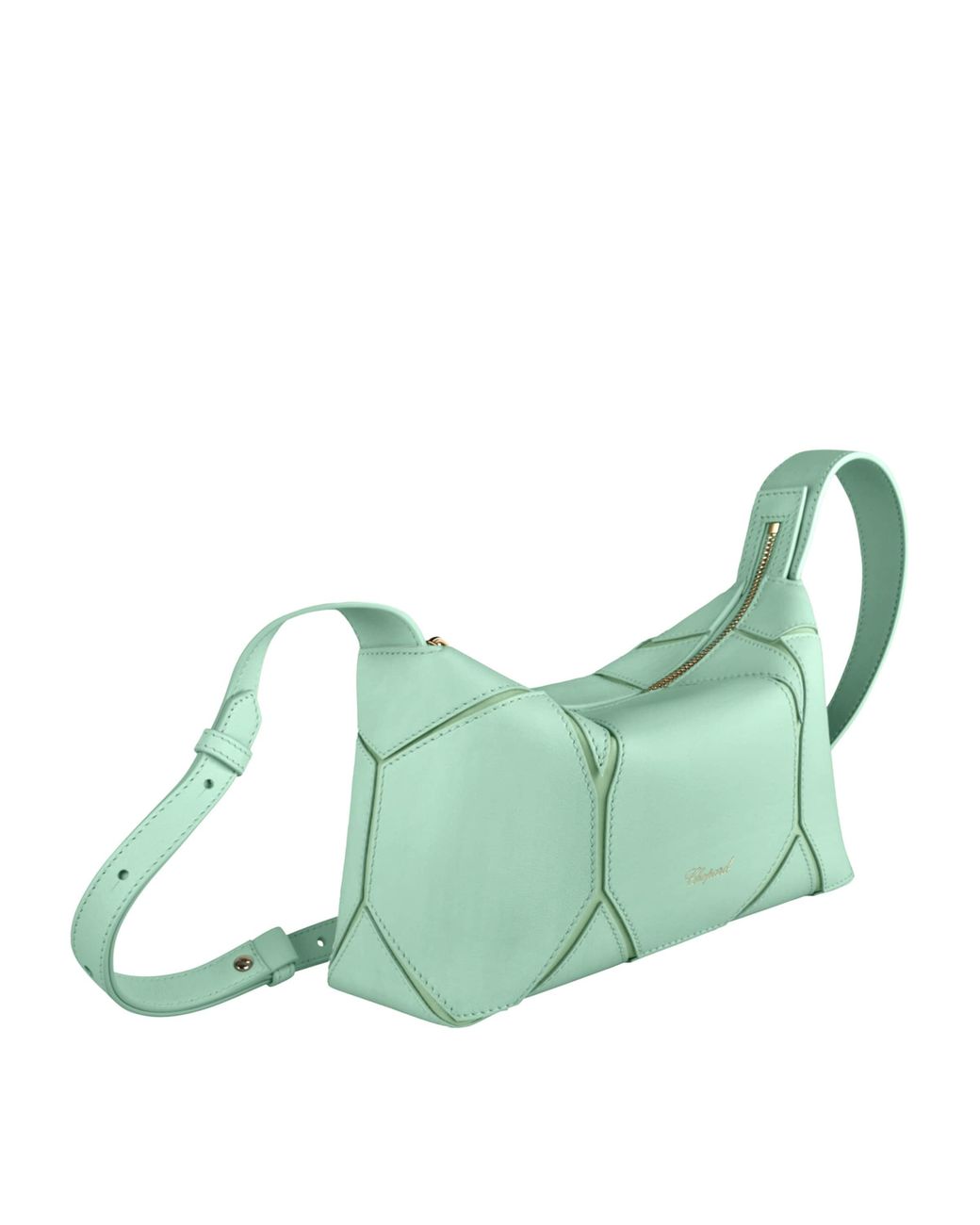 Chopard Green Grained Calfskin Diamond Cross-Body Bag