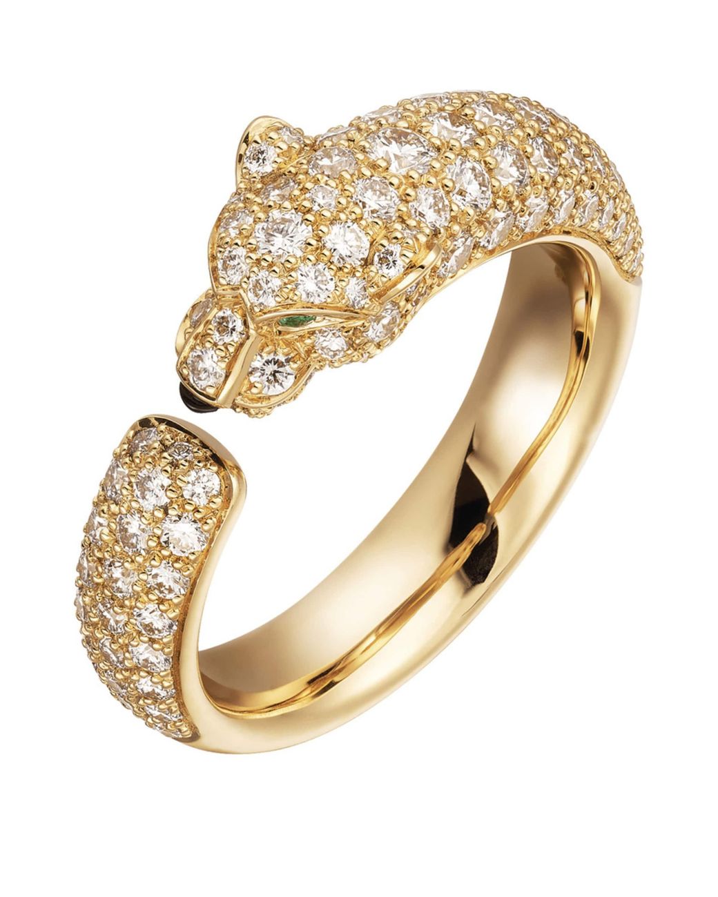 Cartier Metallic And Diamond Panthère De Ring