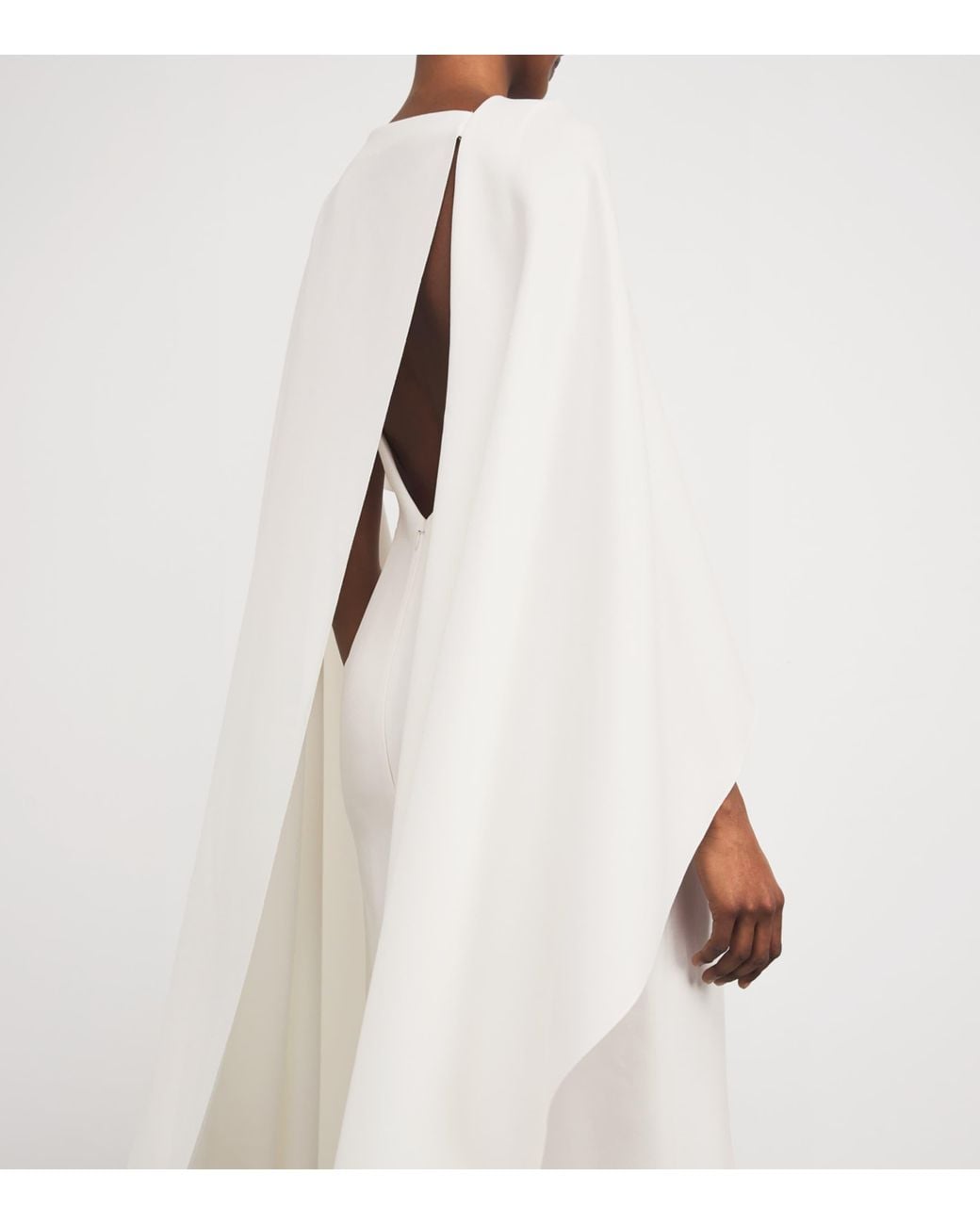 ROKSANDA Cape-Overlay Demetria Maxi Dress in White | Lyst