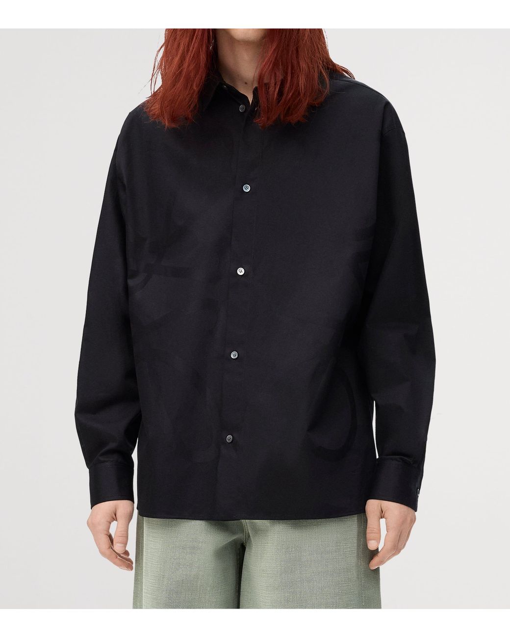 Loewe Black Cotton Anagram Shirt for men