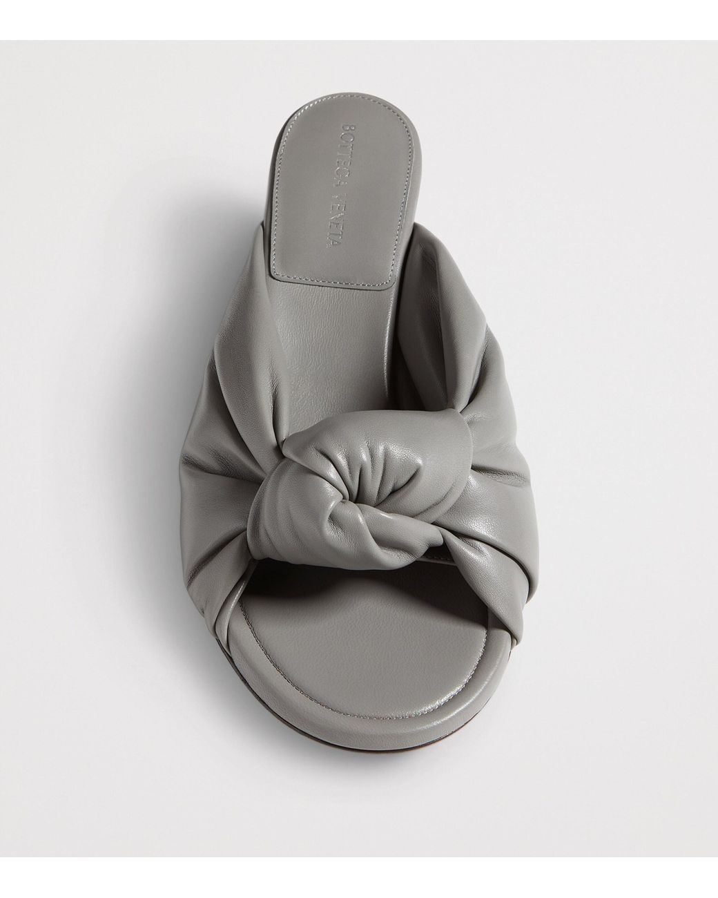 Bottega Veneta White Leather Knot Mules 50