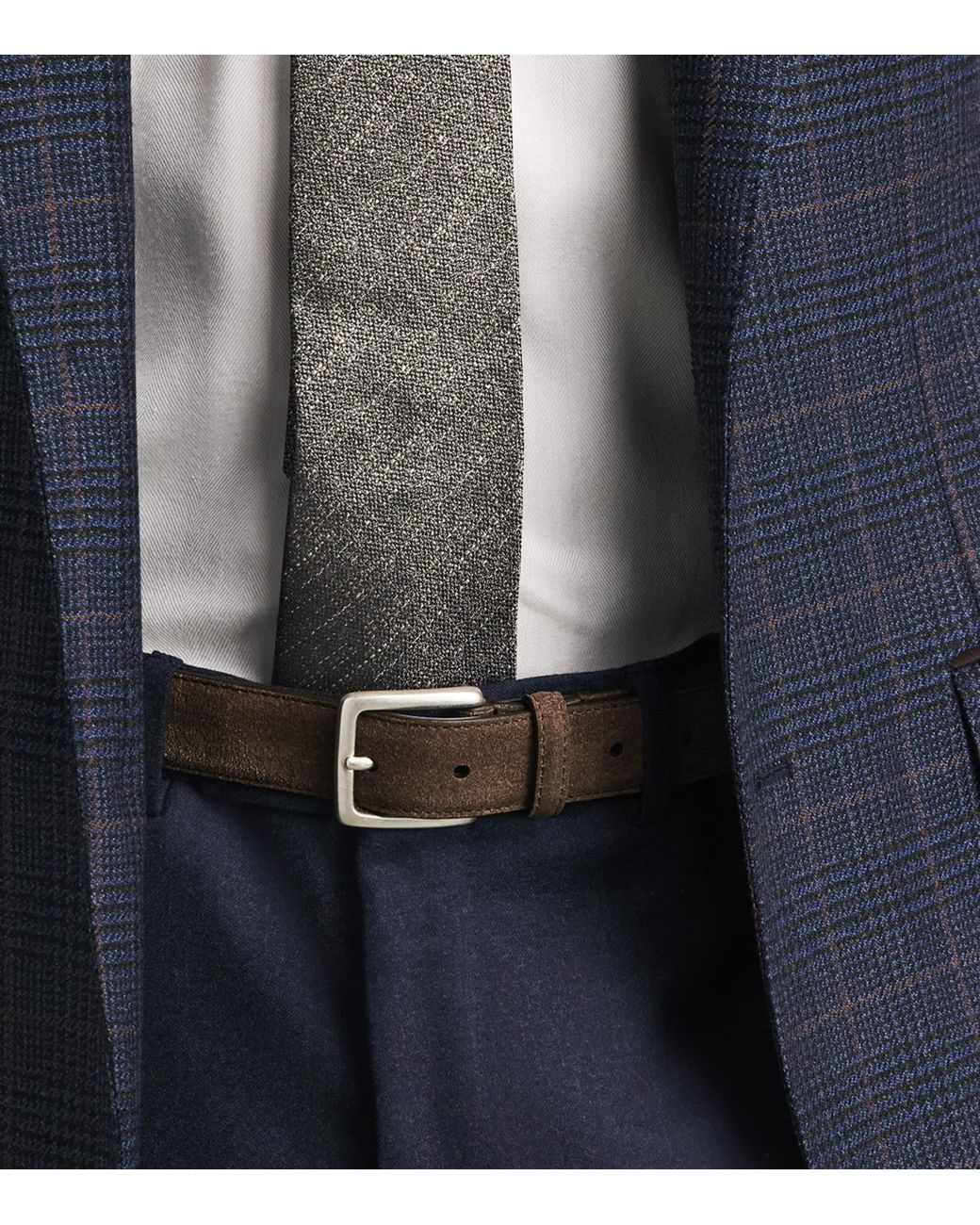 Canali Brown Suede Belt for men