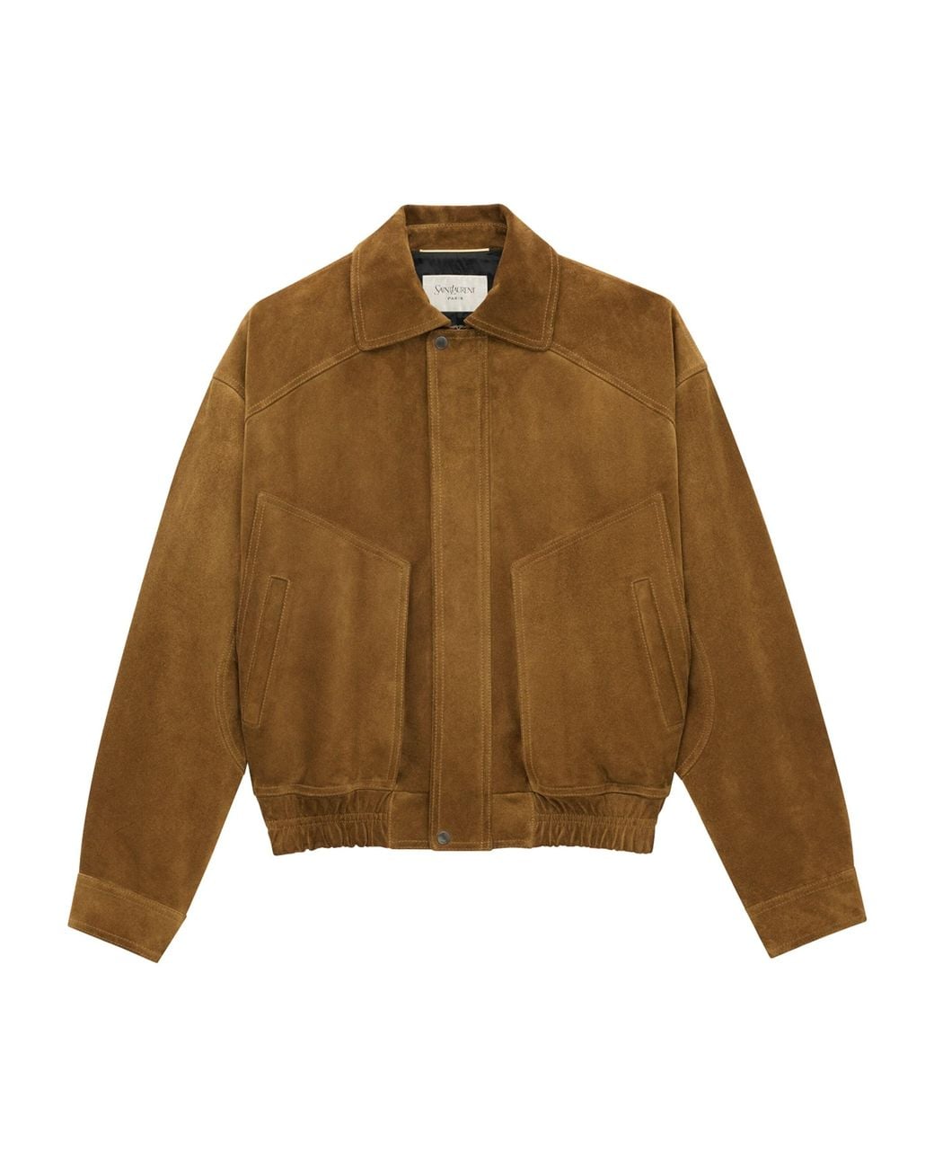 Saint Laurent Brown Suede Bomber Jacket