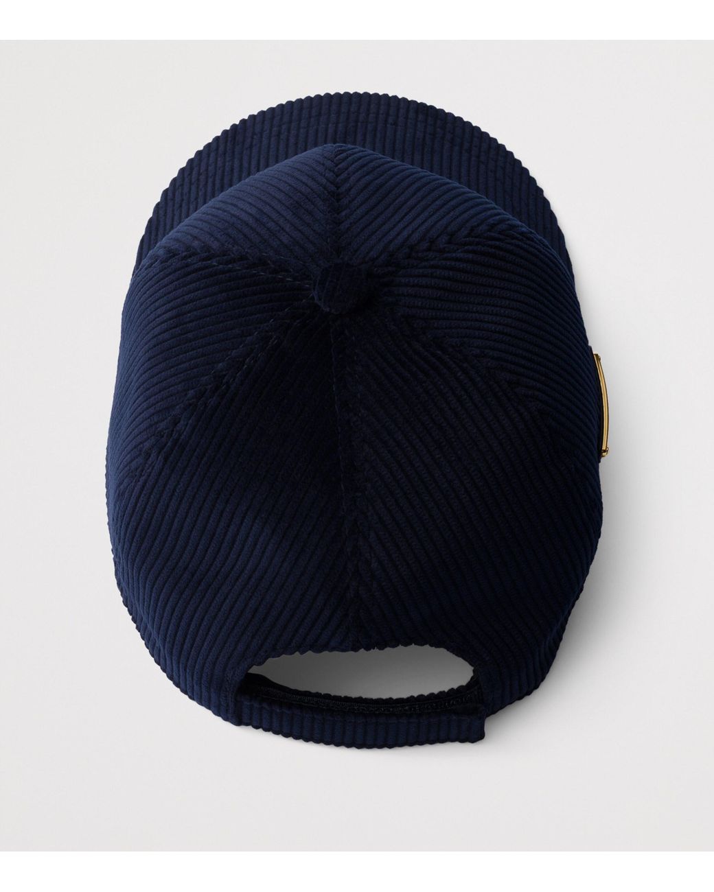 Prada Blue Corduroy Baseball Cap