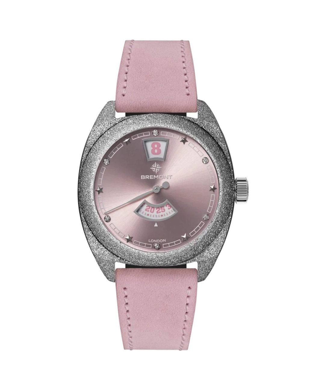 Bremont Gray Stainless Steel Terra Nova Jumping Hour Frosted Watch