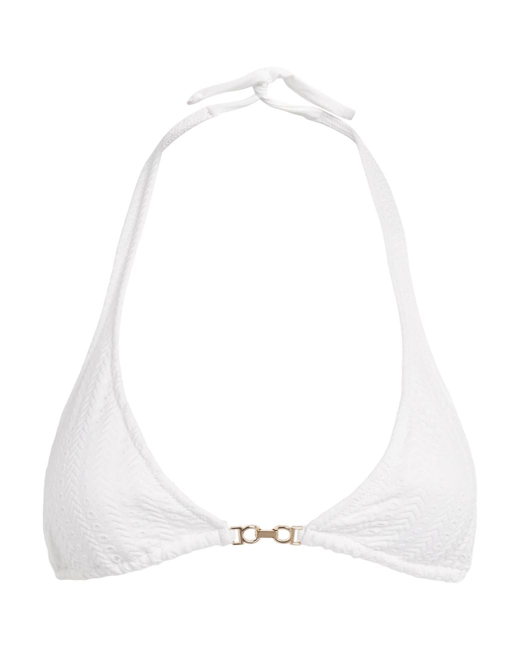 Melissa Odabash White Halterneck Miro Bikini Top