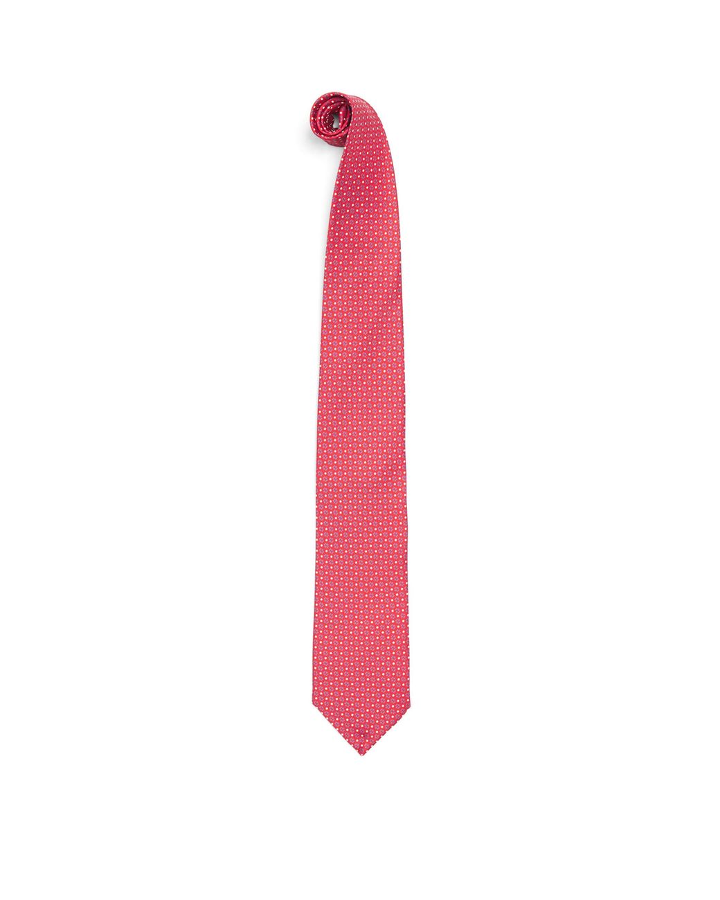 E.MARINELLA Pink Silk Geometric Tie for men