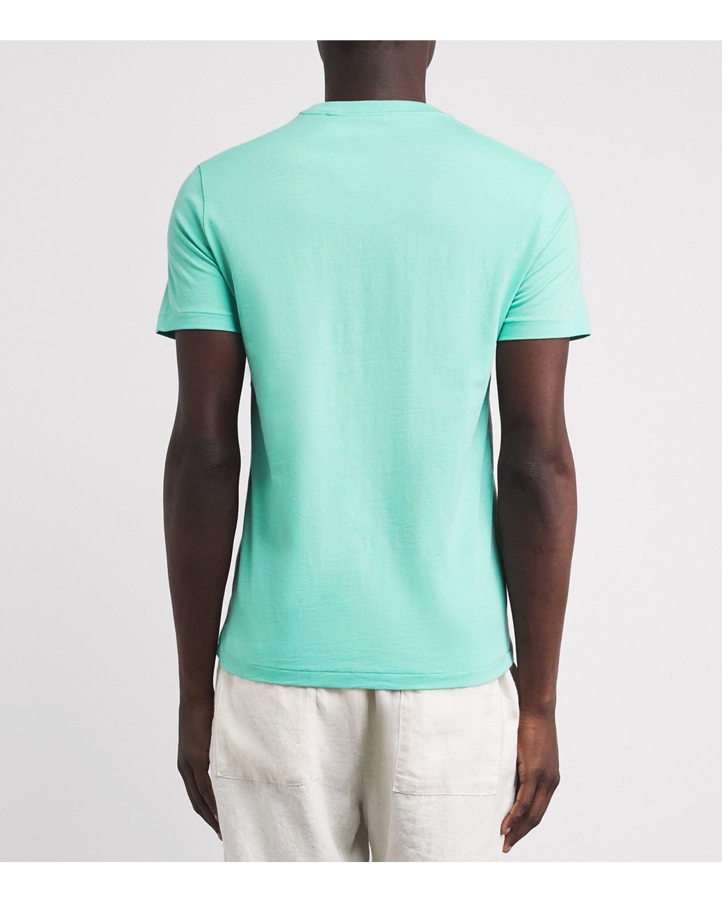 Polo Ralph Lauren Green Cotton Custom-Fit Polo Pony T-Shirt for men