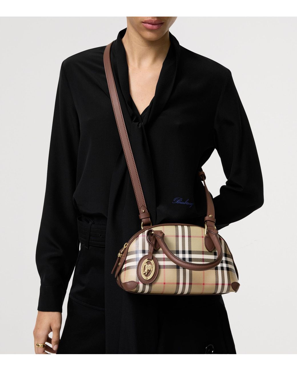 Burberry Brown Mini Primrose Top-Handle Bag