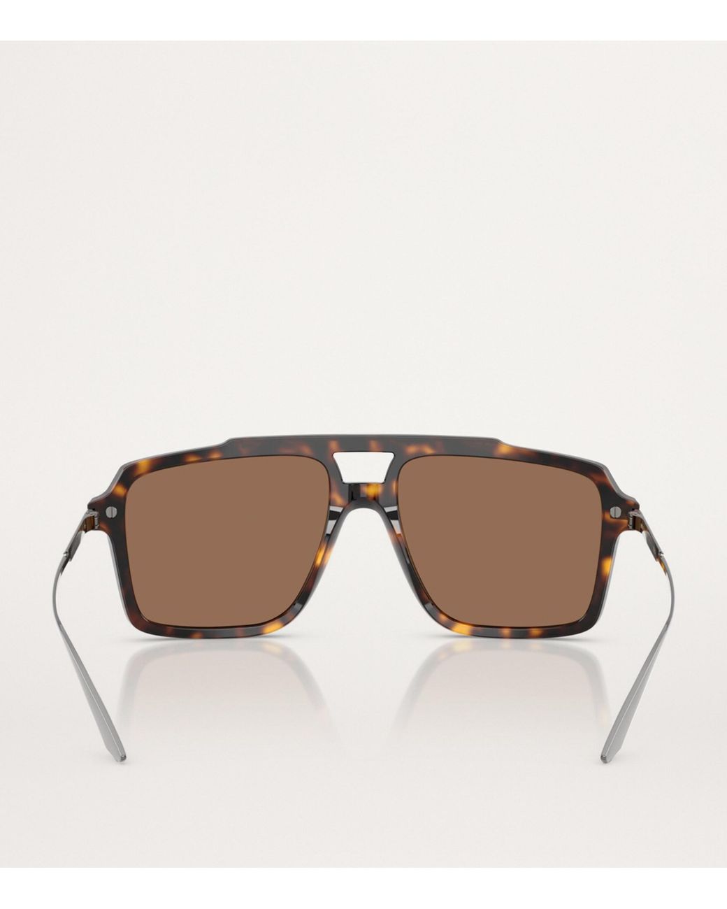 Dolce & Gabbana Brown Acetate Aviator Sunglasses for men