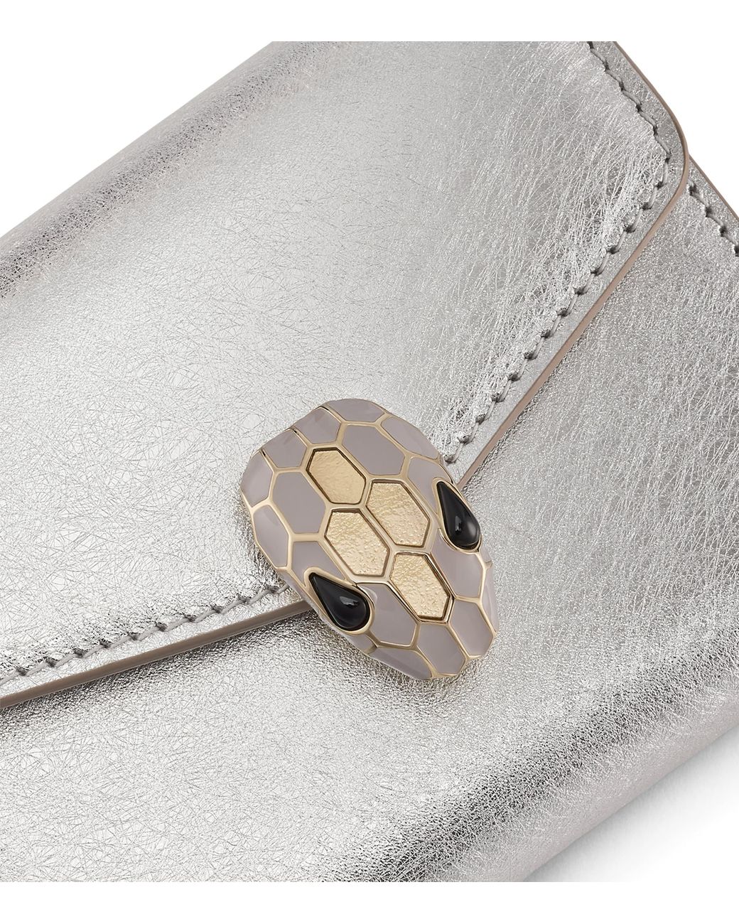 BVLGARI Metallic Leather Serpenti Forever Wallet