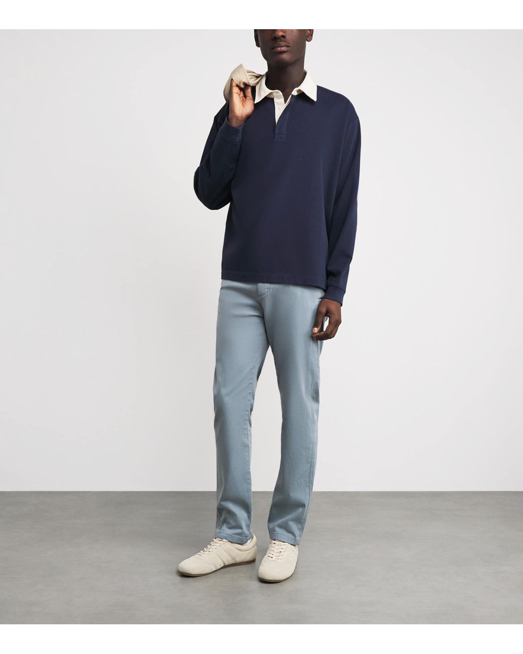 7 For All Mankind Blue Luxe Performance Regular Slimmy Straight Chinos for men
