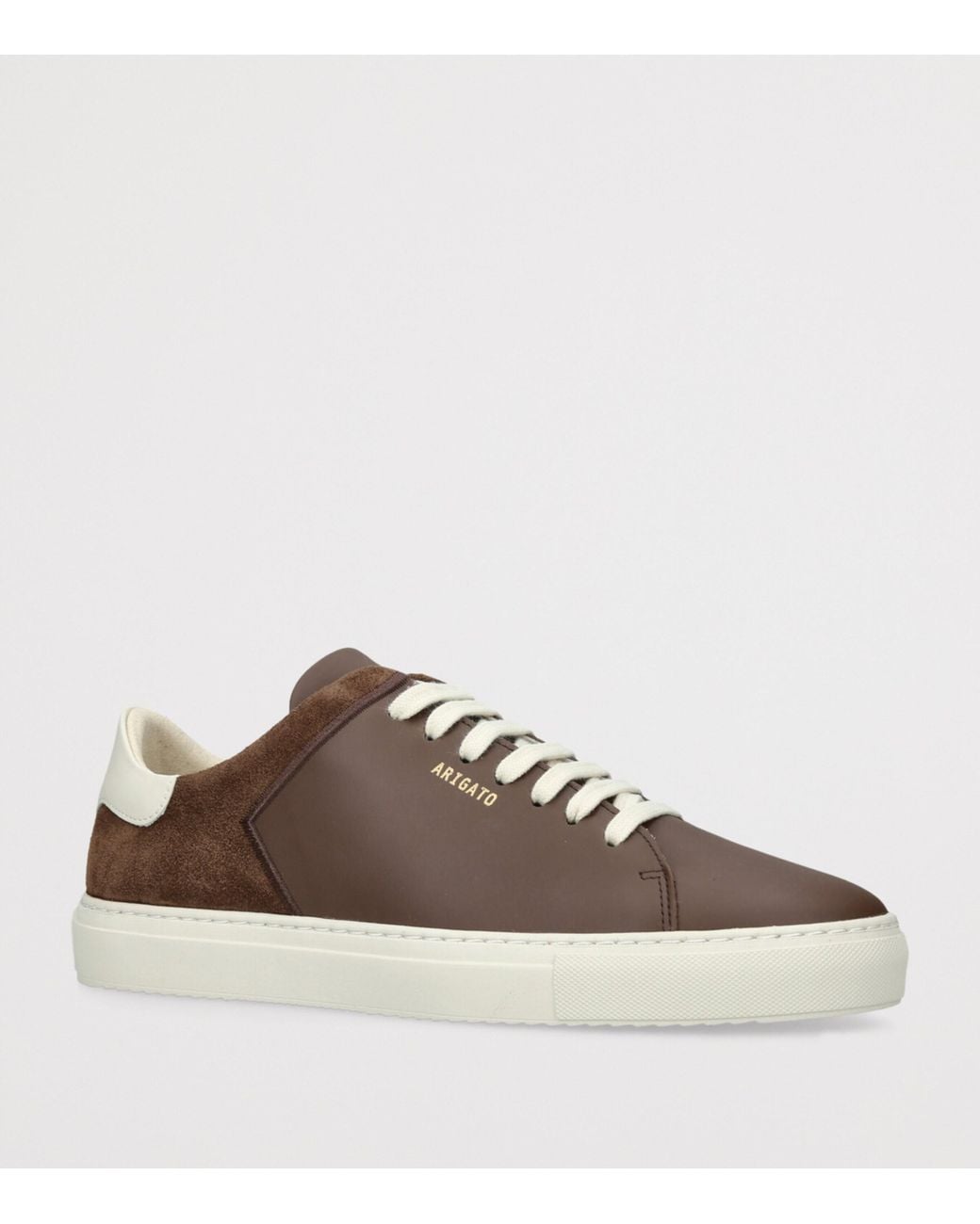 Axel Arigato Brown Leather-Suede Clean 90 Split Sneakers for men
