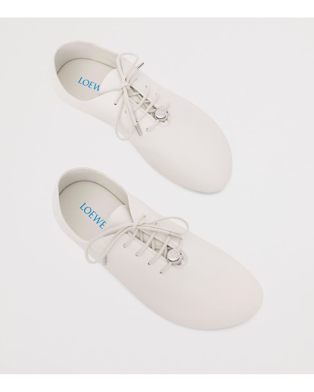 Loewe White Leather Pebble Soft Sneakers