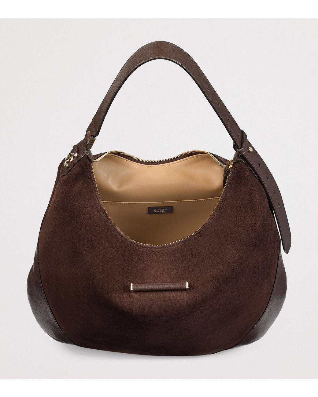 Jimmy Choo Brown Medium Bar Suede Shoulder Bag