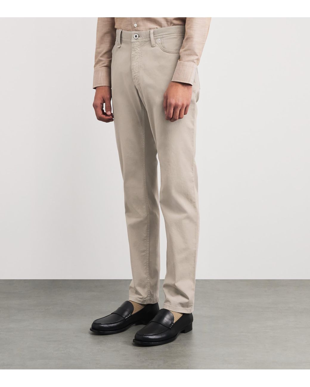 Brioni Natural Stretch-Cotton Chinos for men