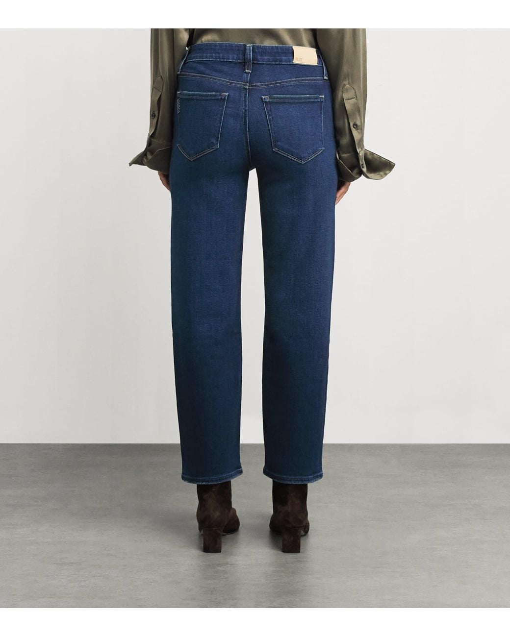 PAIGE Blue Mason Ankle Straight Jeans