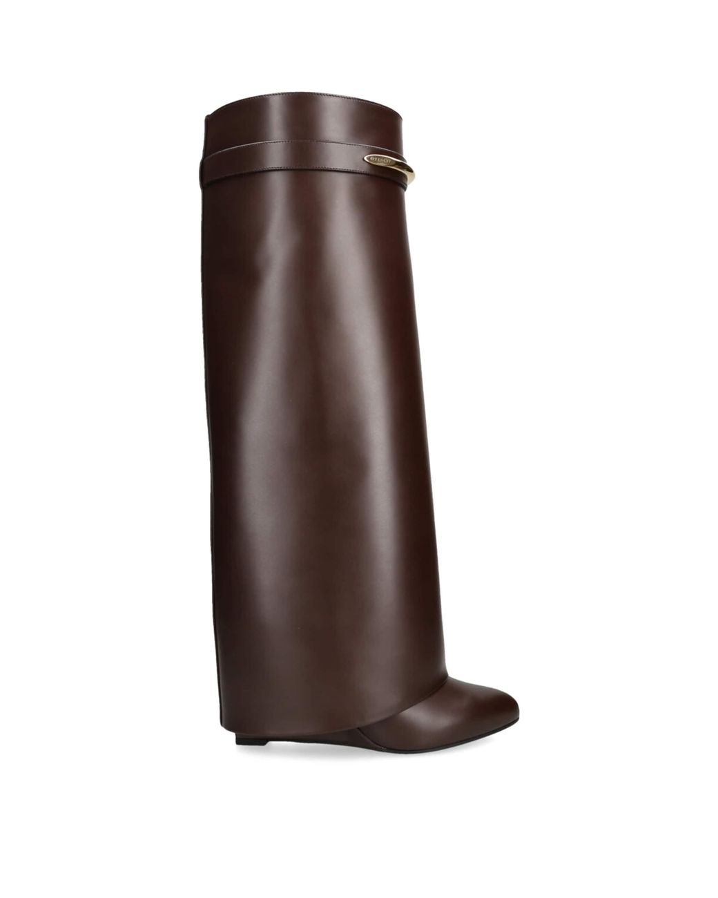Givenchy Brown Leather Shark Knee-High Boots 95