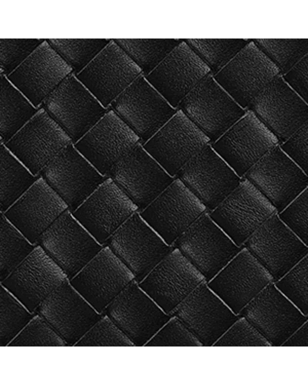 Bottega Veneta Black Leather Intrecciato Bifold Wallet for men