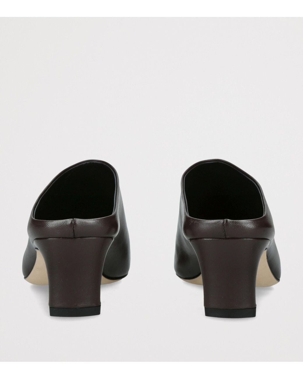 Staud Brown Leather Wally Mules 55