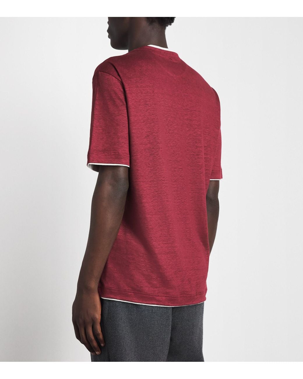 Eleventy Linen Layered T-Shirt for men