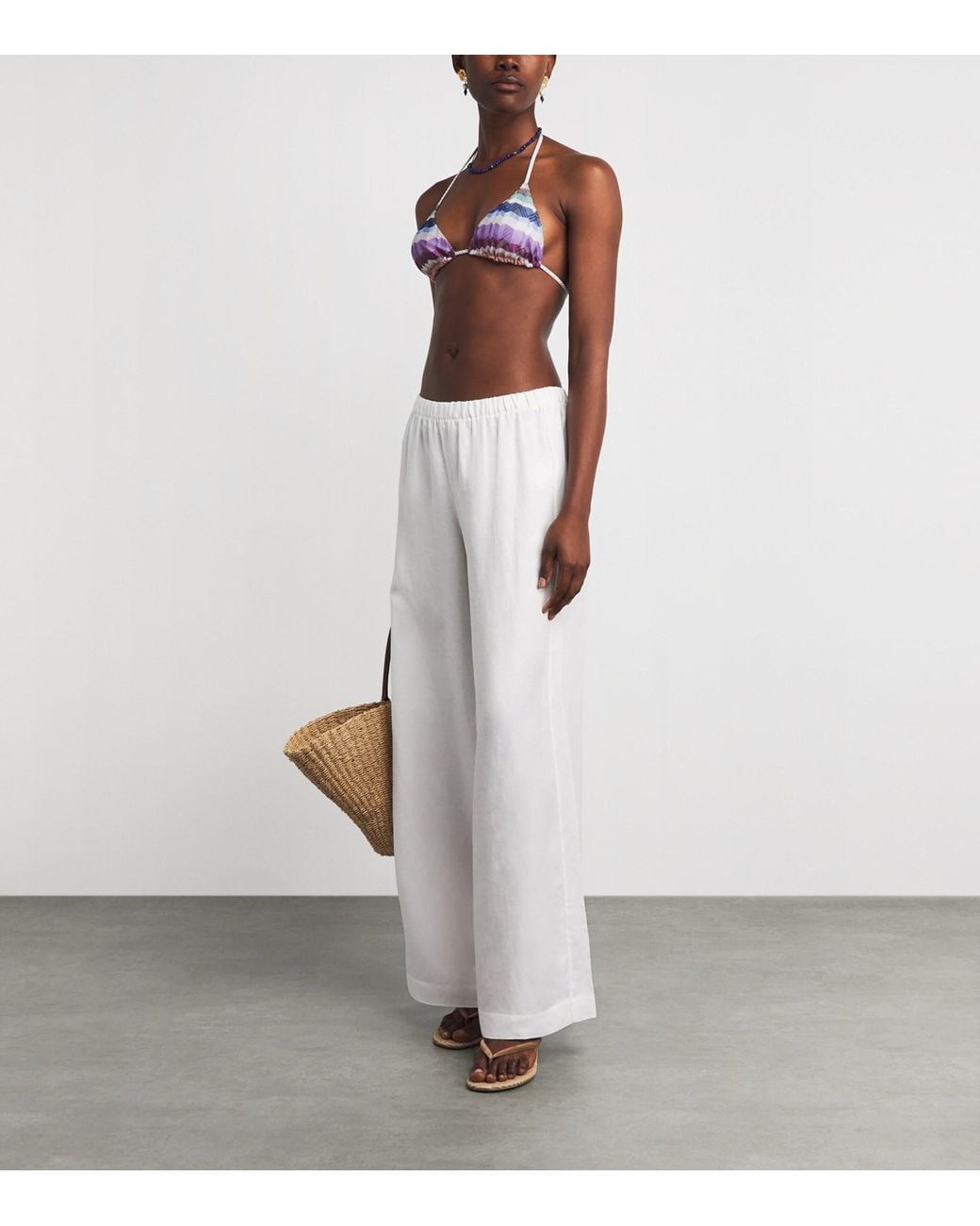 Missoni White Zigzag Triangle Bikini