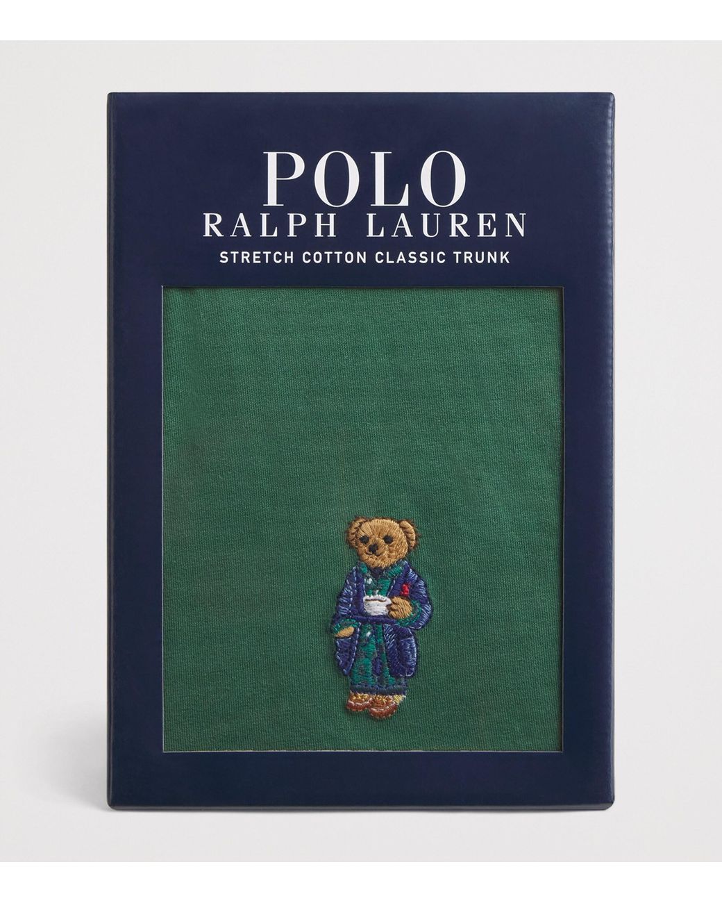 Polo Ralph Lauren Green Stretch-Cotton Polo Bear Trunks for men