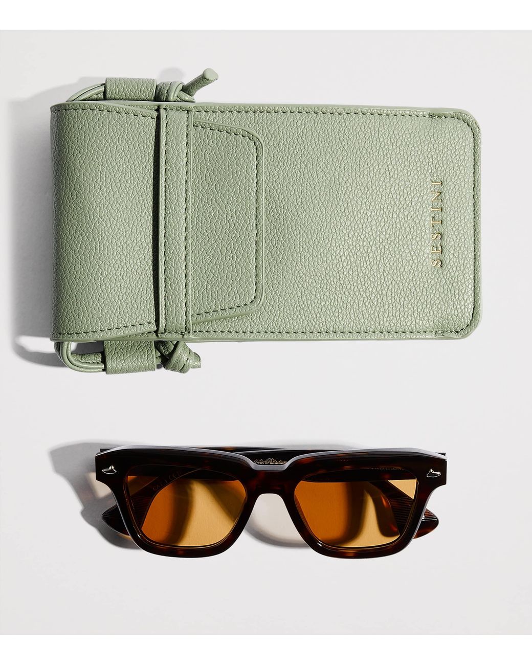 Sestini Eyewear Brown Acetate Quattro Sunglasses for men