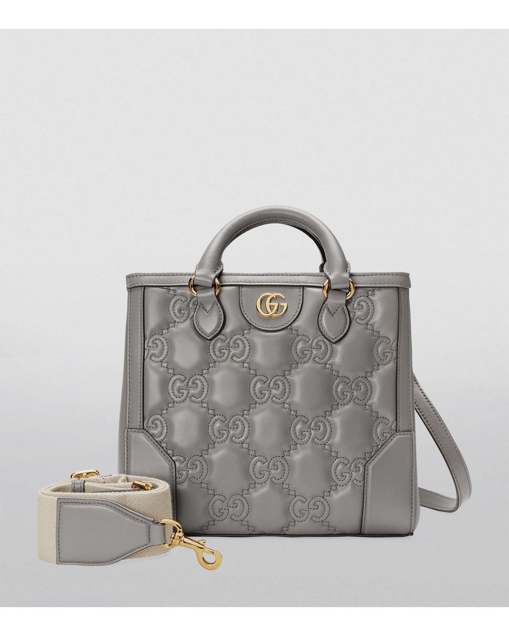 Gucci Mini Leather GG Matelasse Top handle Bag in Grey Lyst Canada