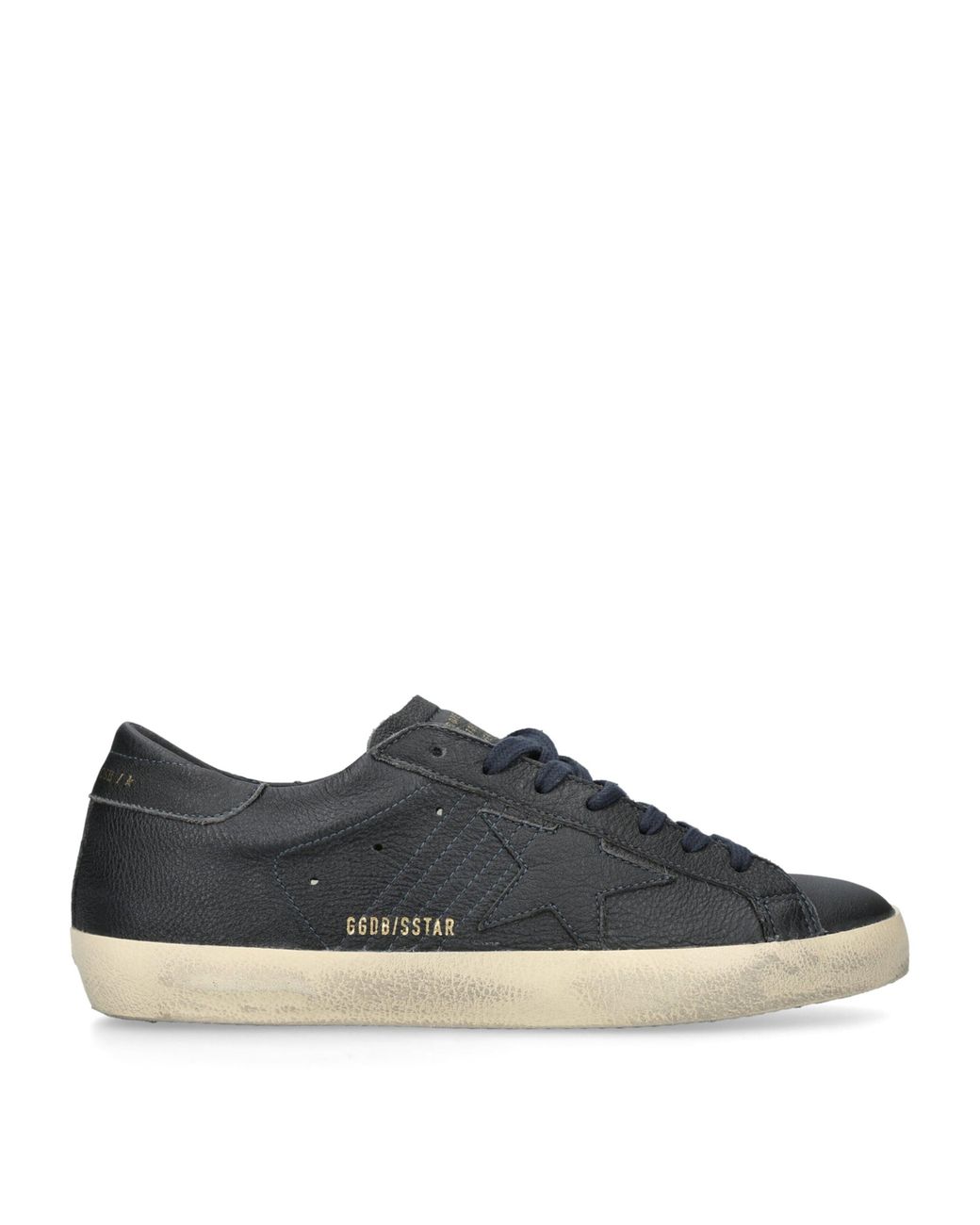 Golden Goose Deluxe Brand Blue Leather Super-Star Sneakers for men