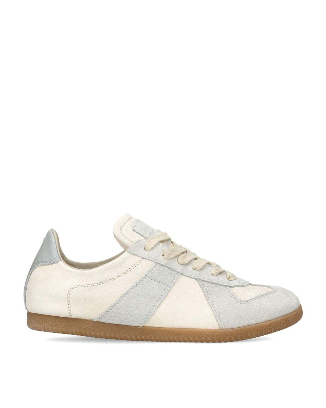 Maison Margiela White Leather-Suede Replica Sneakers