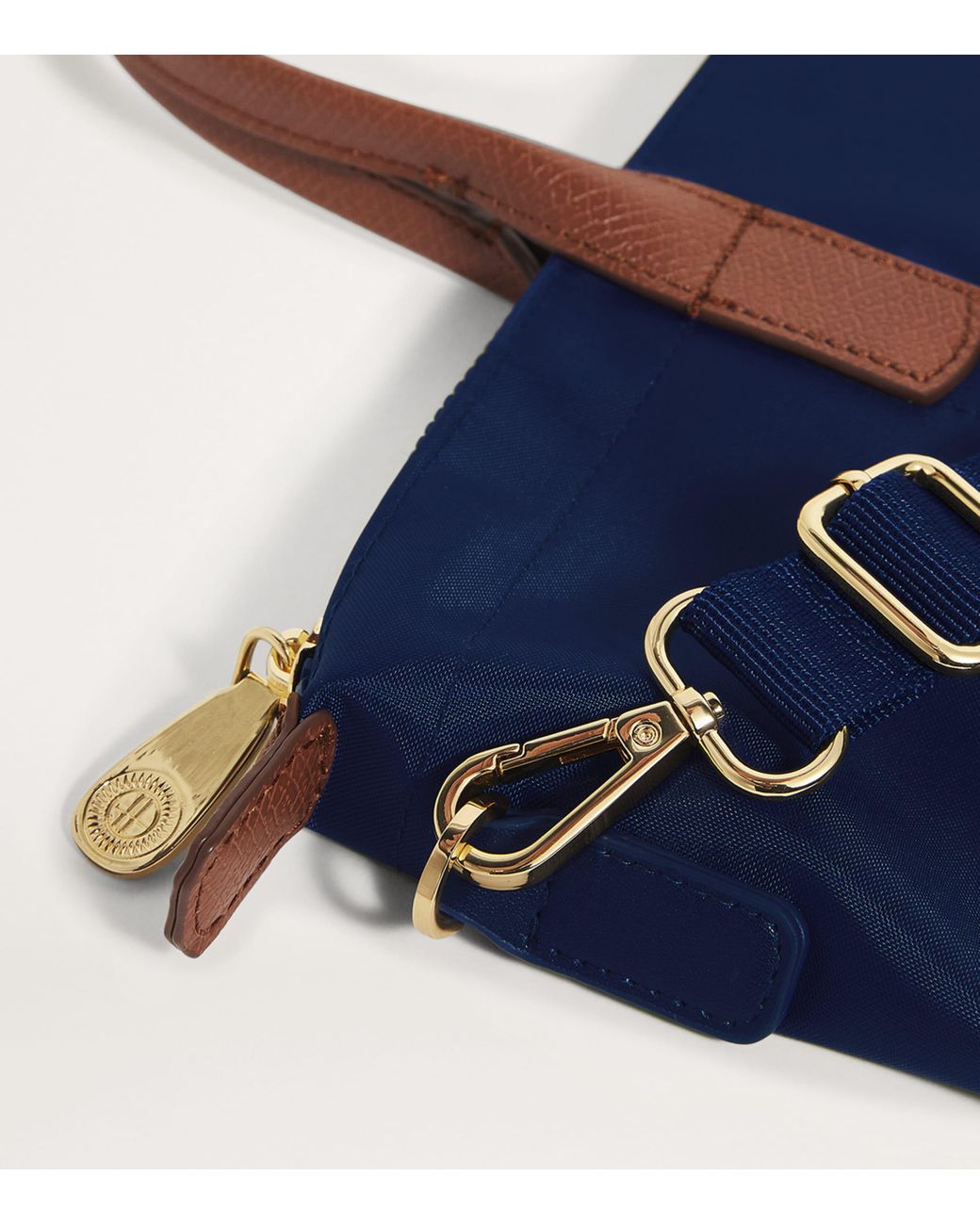 Harrods Blue Grab Nylon Tote Bag