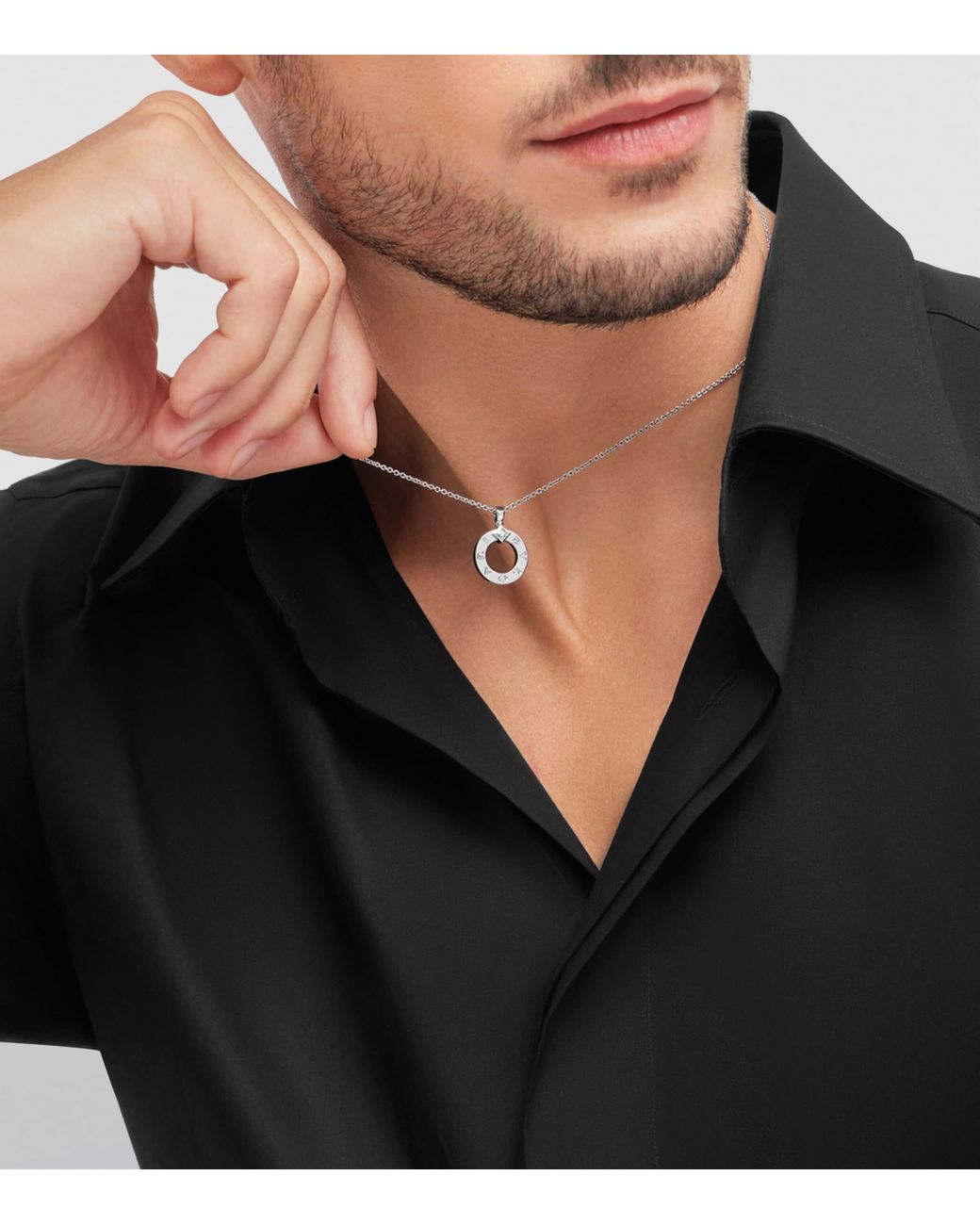 BVLGARI Metallic And Diamond Necklace