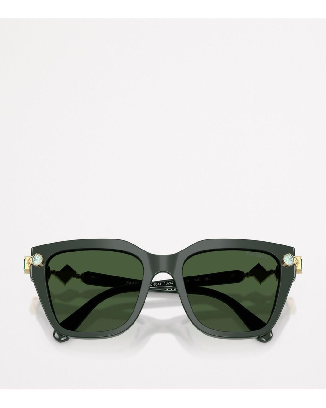 Swarovski Green Acetate Oversized Sk6041 Sunglasses