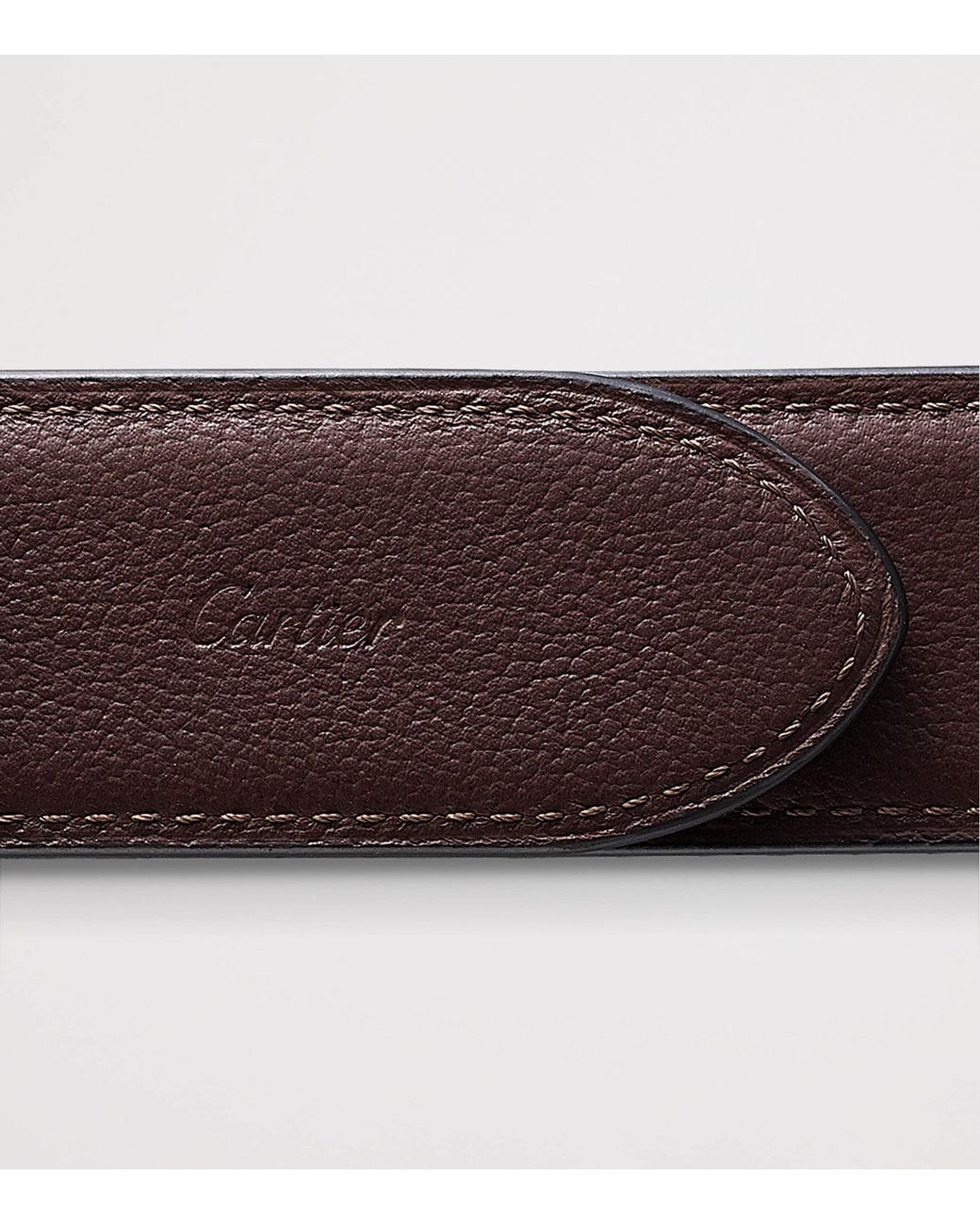 Cartier Black Leather Reversible Santos De Belt for men